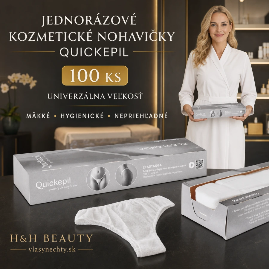 JEDNORÁZOVÉ KOZMETICKÉ ELASTICKÉ NOHAVIČKY -TANGÁ QUICKEPIL 100 ks