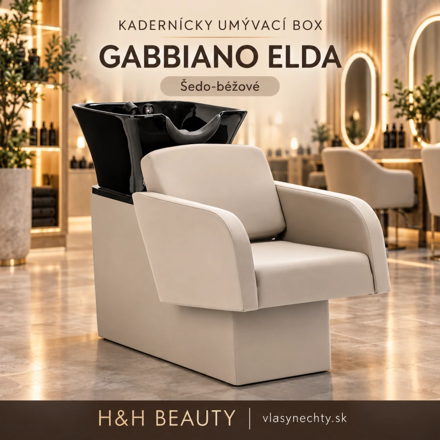 KADERNÍCKY UMÝVACÍ BOX GABBIANO Elda, šedo-béžové