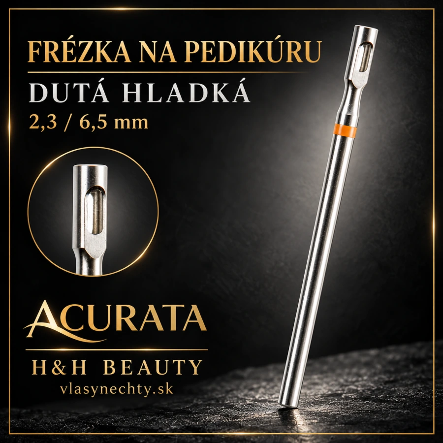 FRÉZKA NA PEDIKÚRU DUTÁ HLADKÁ 2,3/6,5mm ACURATA
