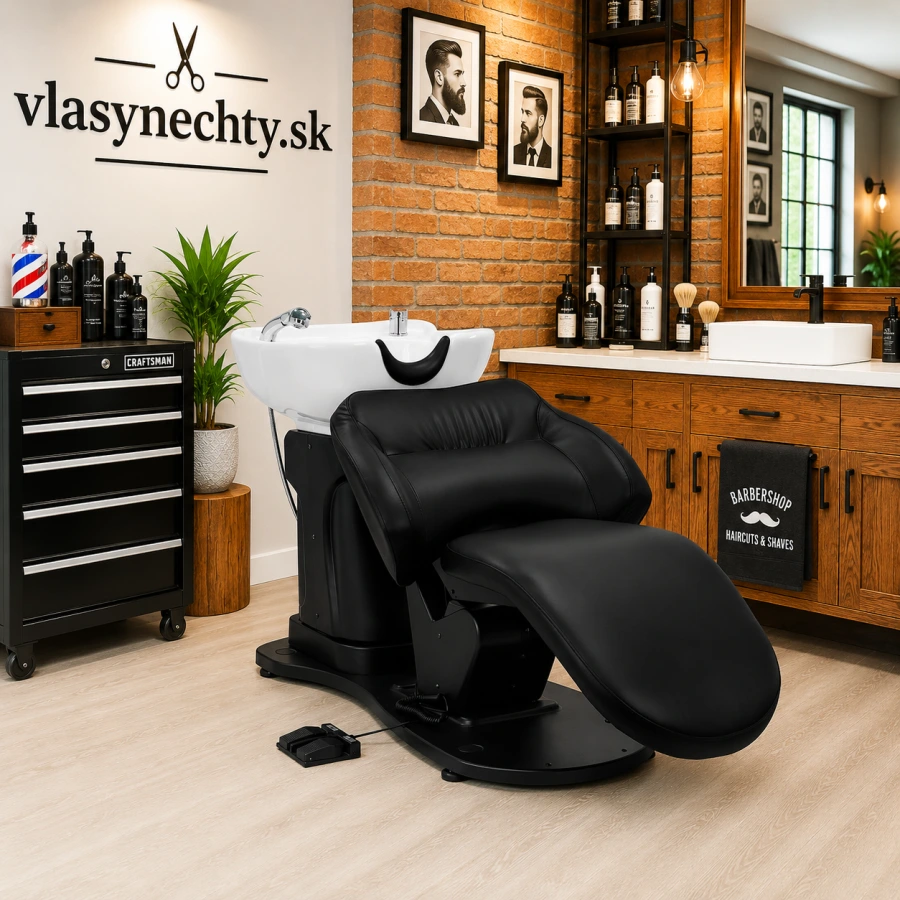 Gabbiano elektrický kadernícky umývací BOX TRYCHO čierny