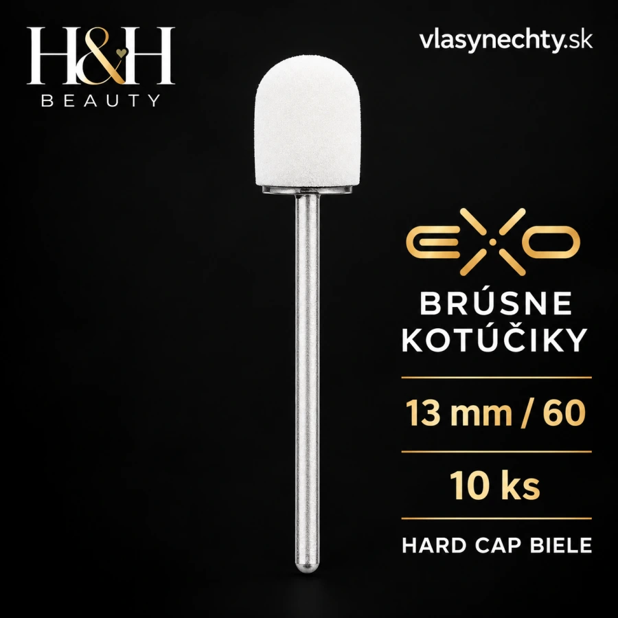 EXO BRÚSNE KOTÚČIKY 13mm/60 10 KS. HARD CAP BIELE