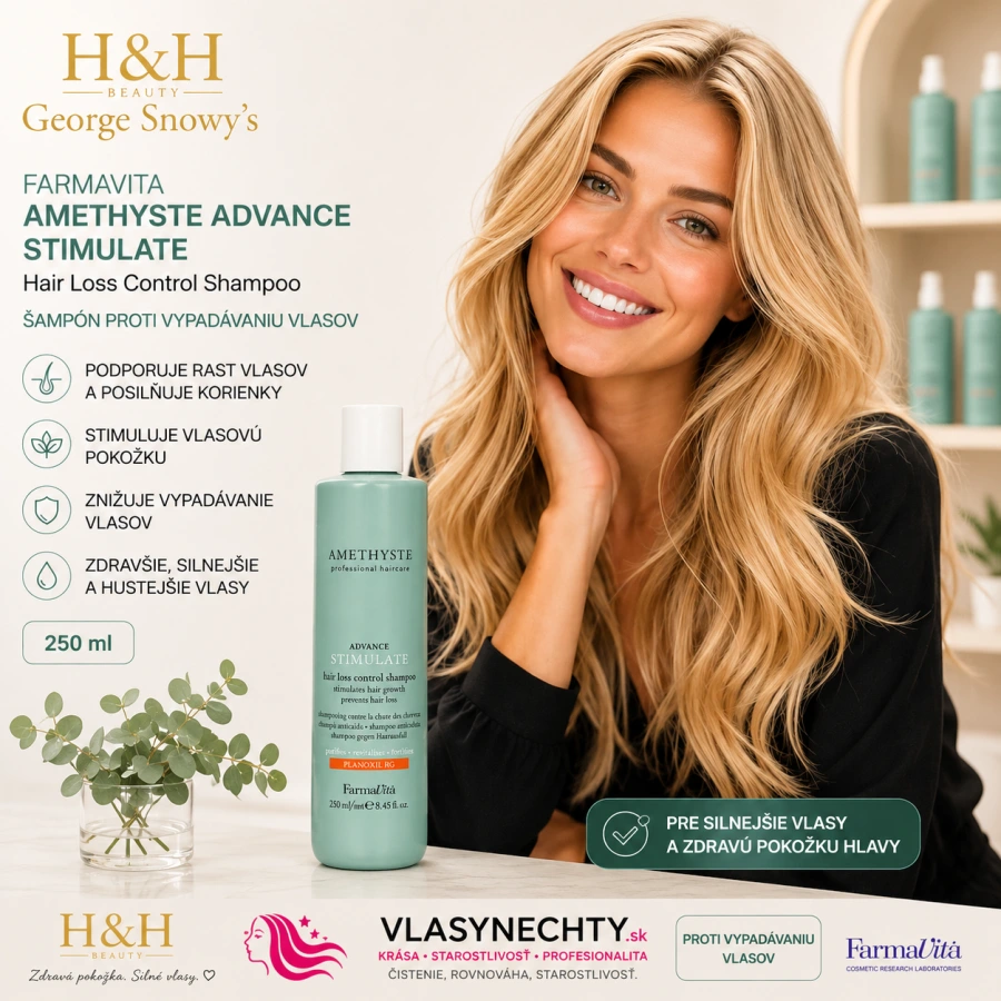 Farmavita AMETHYSTE ADVANCE STIMULATE Hair Loss Control Shampoo 250ml, proti vypadávaniu
