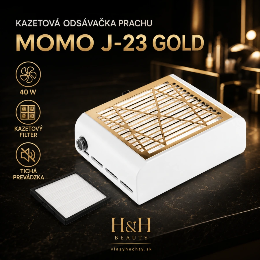 KAZETOVÁ ODSÁVAČKA PRACHU NA NECHTY MOMO J-23 Gold