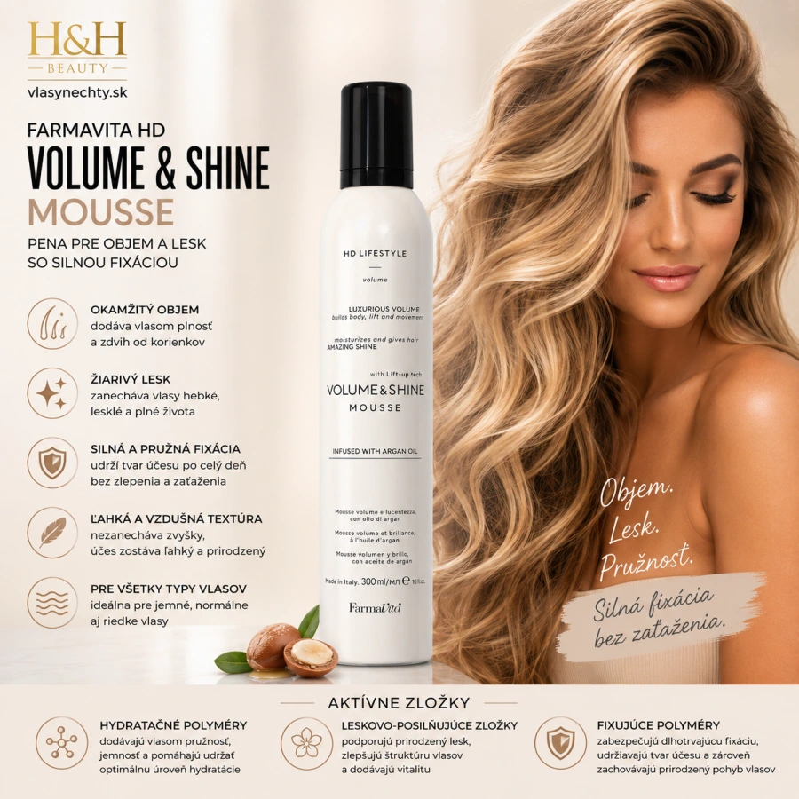 Farmavita HD Volume and Shine Mousse 300 ml