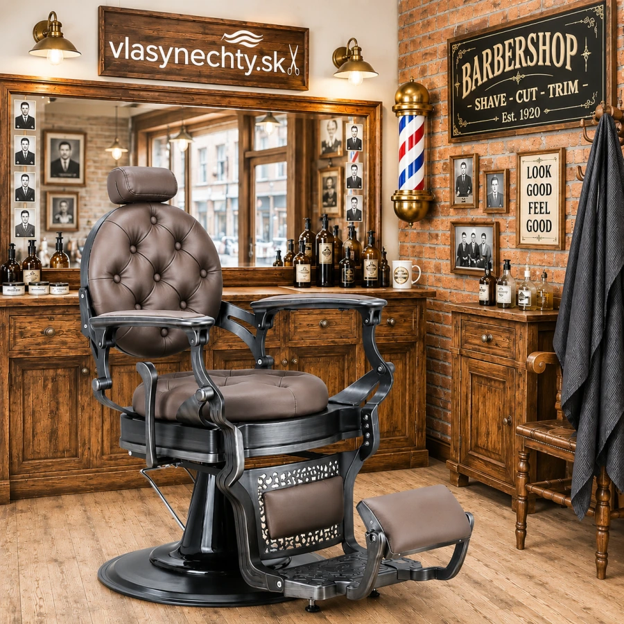 BARBERSKE KRESLO GABBIANO Brown