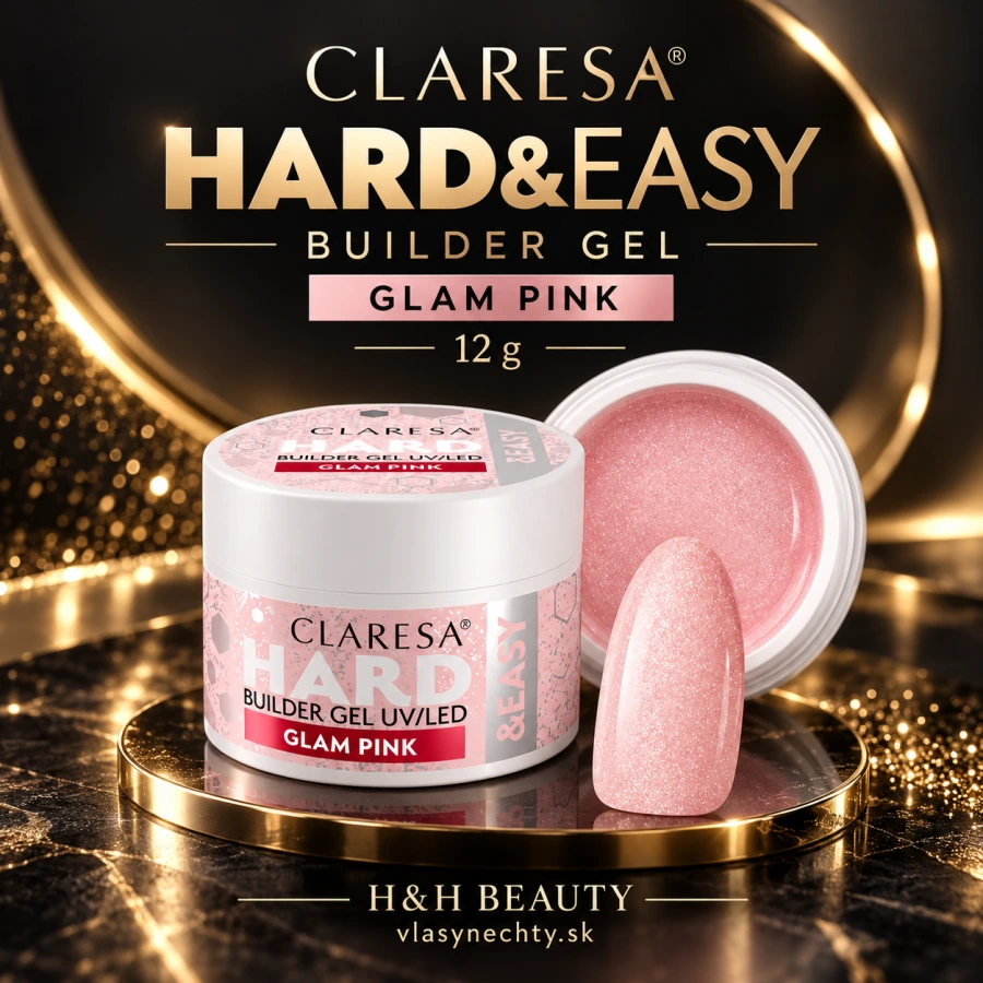 CLARESA HARD&EASY BUILDER GEL GLAM PINK 12g