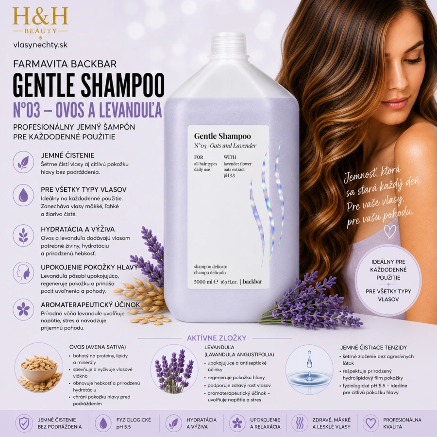 Farmavita BACKBAR GENTLE SHAMPOO Č.03 - OVOS A LEVANDUĽA 5000ml