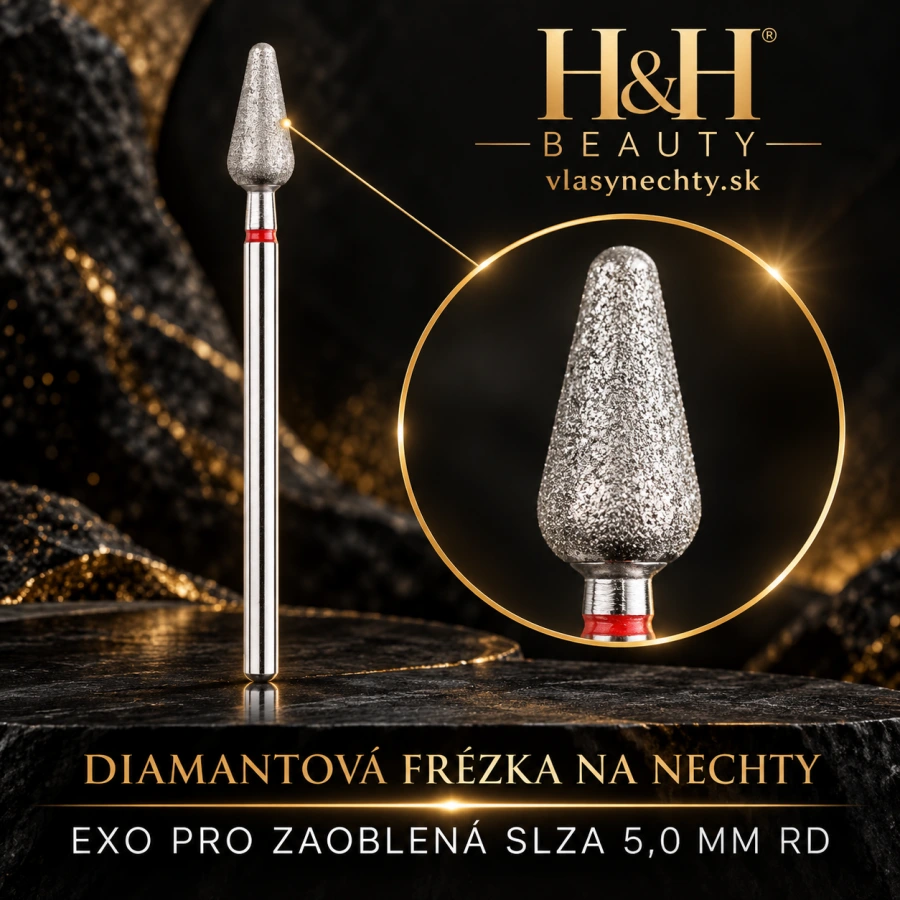 DIAMANTOVÁ FRÉZKA NA NECHTY EXO PRO ZAOBLENÁ SLZA 5,0MM RD