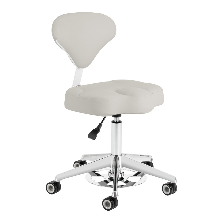 Taboret kosmetyczny Azzurro 156-F bump-up szary