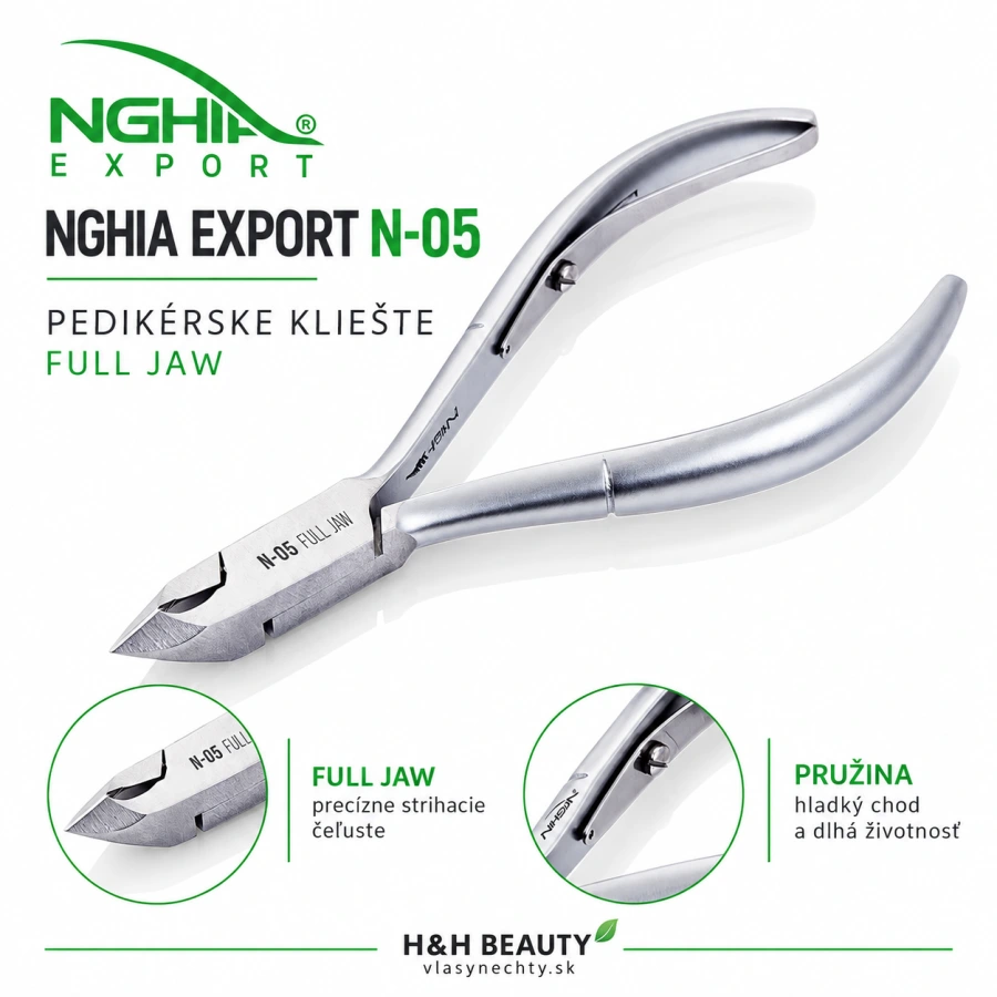 NGHIA EXPORT PEDIKÉRSKE KLIEŠTE N-05 FULL JAW
