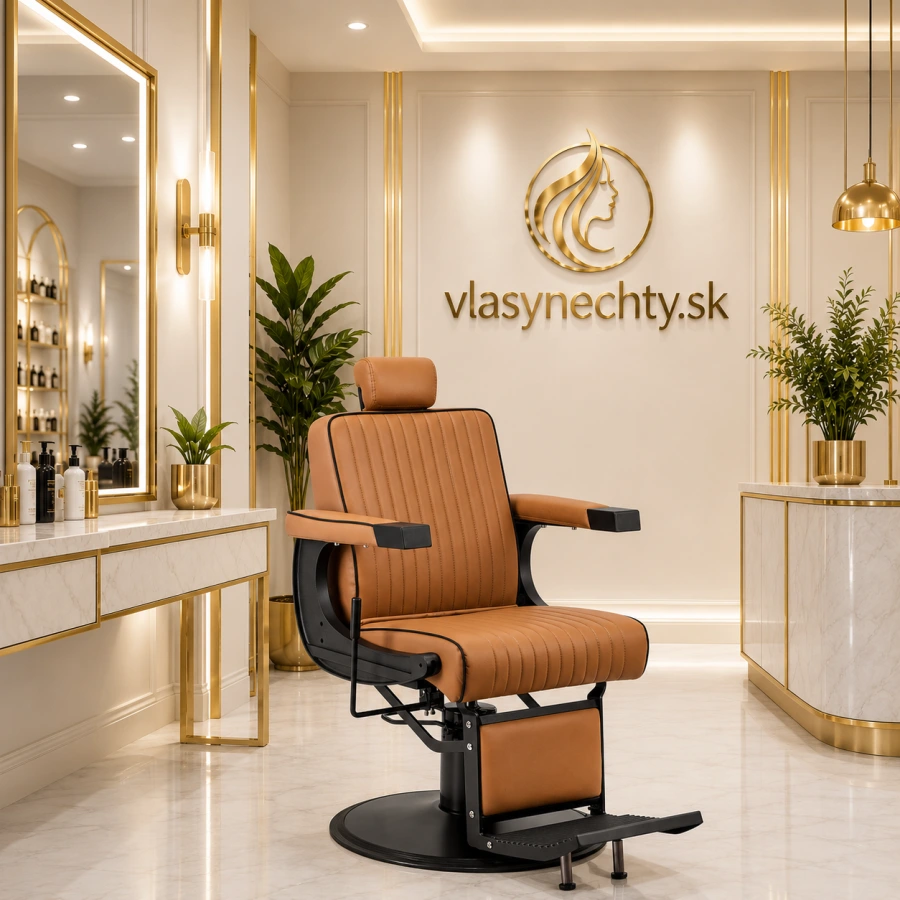 BARBERSKE KRESLO VISIONERIO SVETLOHNEDÉ