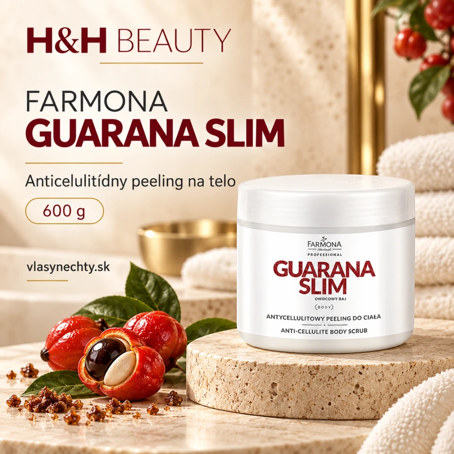 FARMONA GUARANA SLIM Anticelulitídny peeling na telo 600g