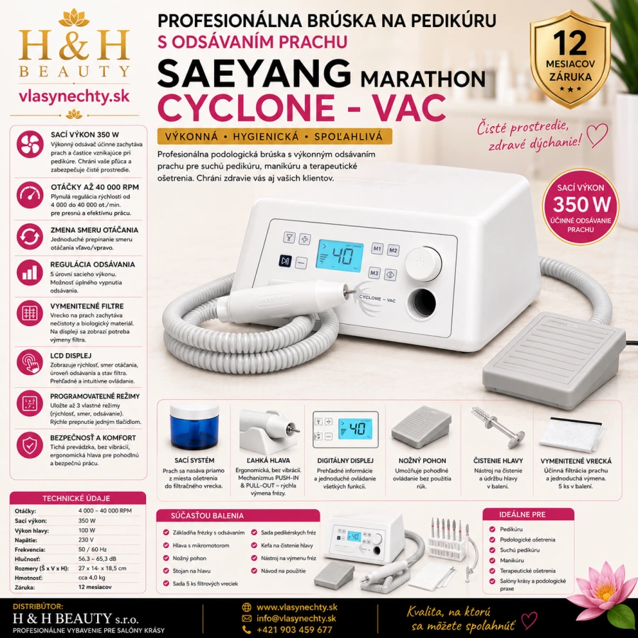 Brúska na pedikúru s odsávaním SAEYANG MARATHON CYCLONE - VAC