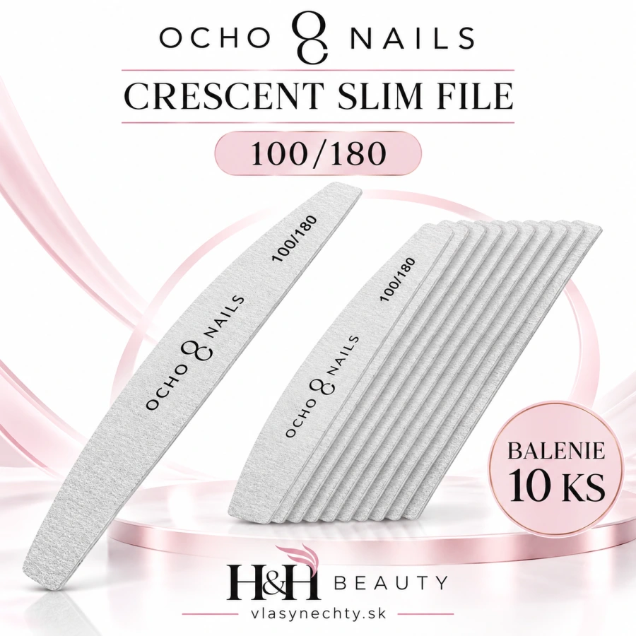 Ocho Nails crescent slim file 100/180 10 ks.