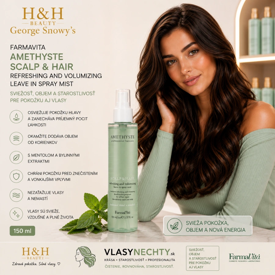 Farmavita AMETHYSTE SCALP & HAIR Refreshing And Volumizing Leave in Spray Mist 150ml