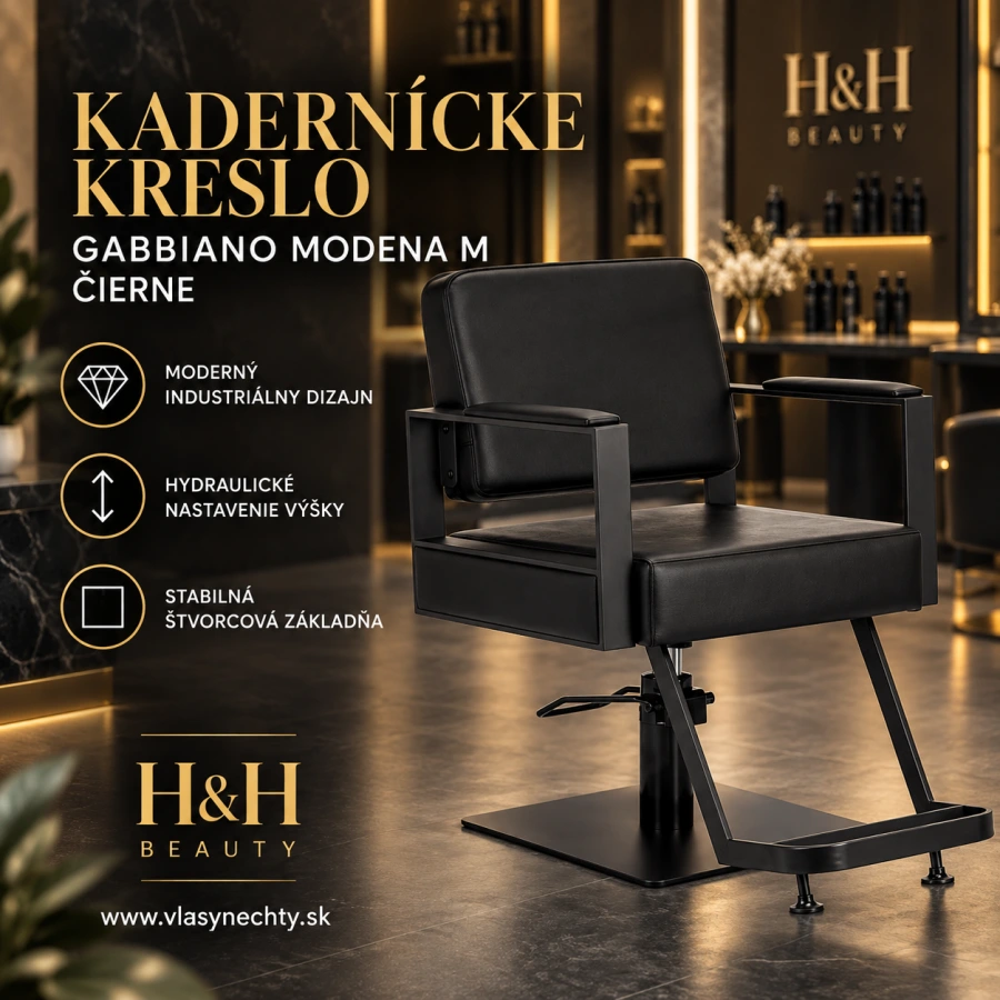 KADERNÍCKE KRESLO GABBIANO MODENA M čierne