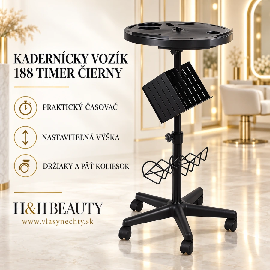 KADERNÍCKY VOZÍK 188 TIMER ČIERNY