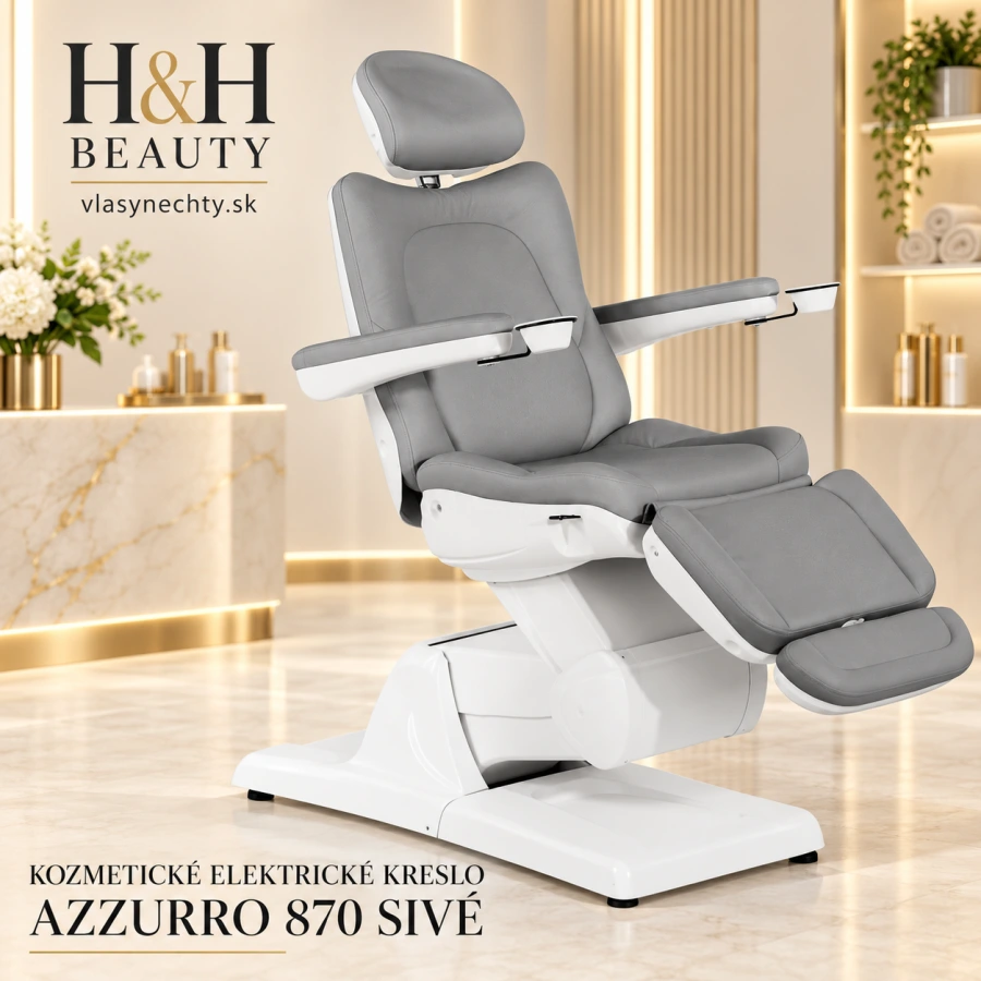 KOZMETICKÉ ELEKTRICKÉ KRESLO AZZURRO 870 SIVÉ