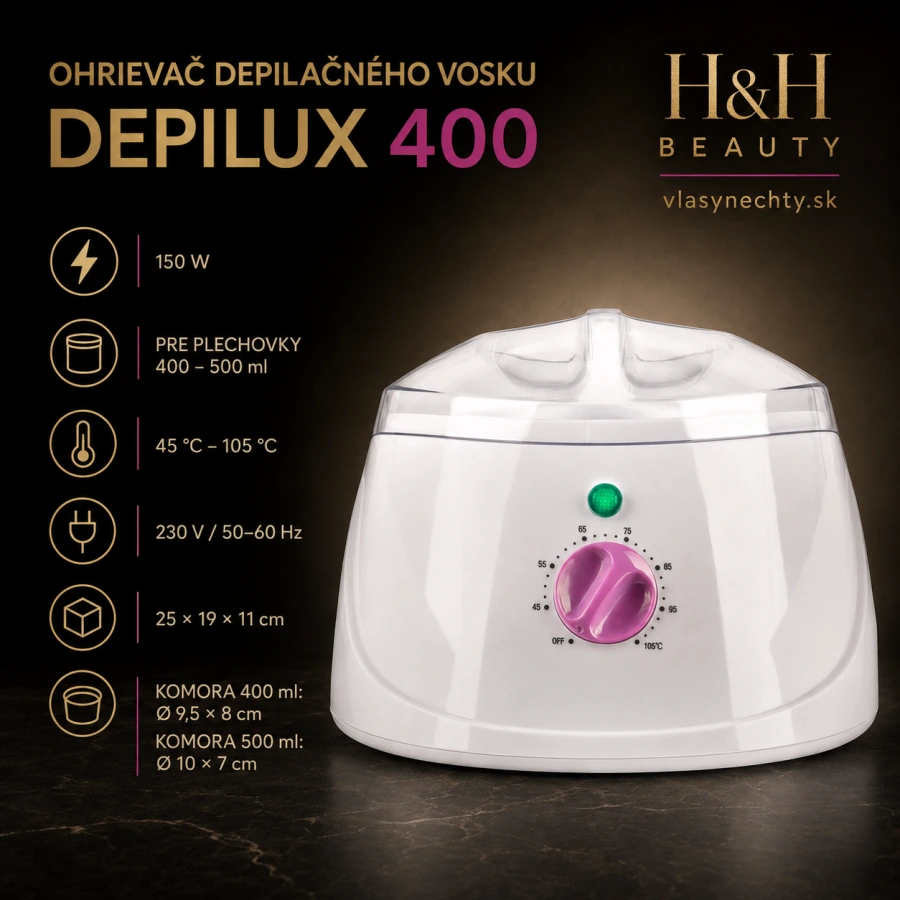 OHRIEVAČ DEPILAČNÉHO VOSKU V PLECHOVKE DEPILUX 400