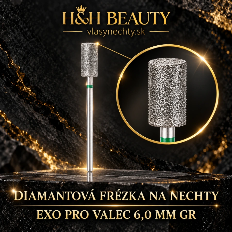 DIAMANTOVÁ FRÉZKA NA NECHTY EXO PRO VALEC 6,0MM GR