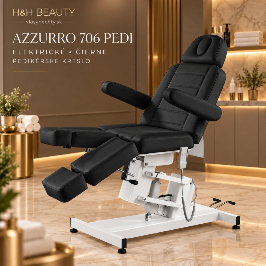 PEDIKÉRSKE ELEKTRICKÉ KRESLO AZZURRO 706 PEDI ČIERNE