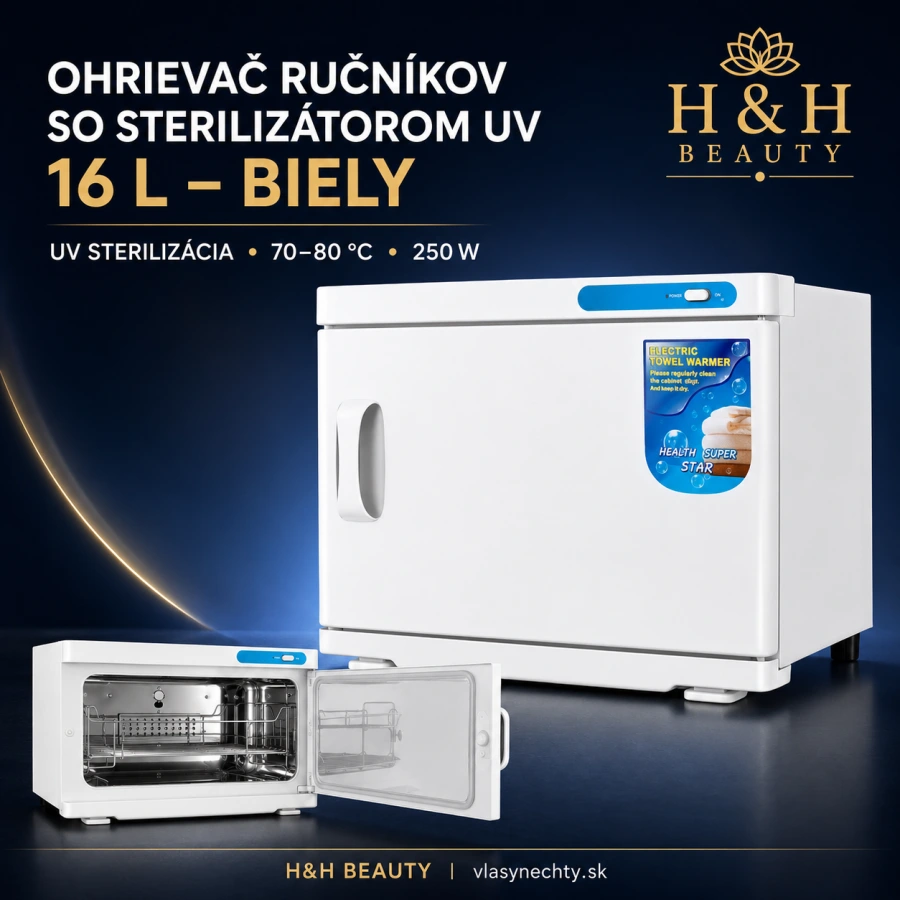 OHRIEVAČ UTERÁKOV S UV-C STERILIZÁTOROM 16L BIELY