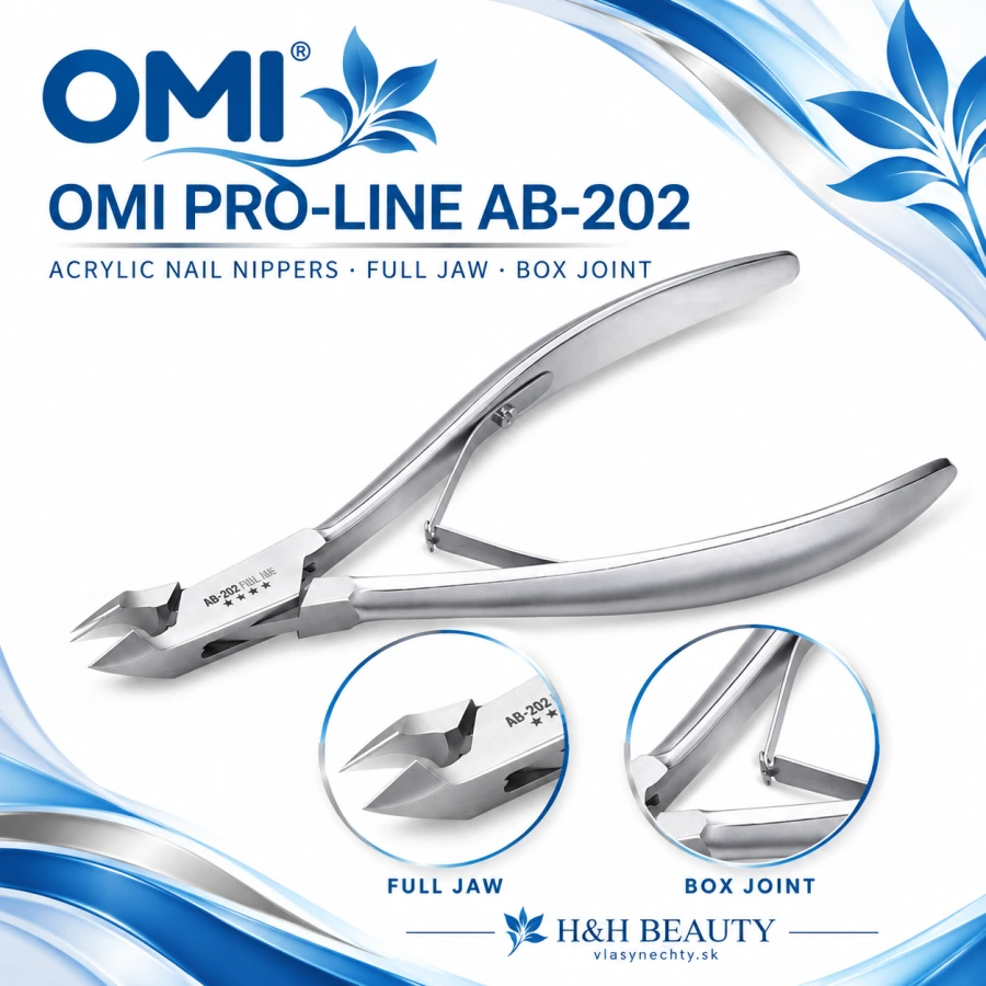 KLIEŠTE OMI PRO-LINE AB-202 ACRYLIC NAIL NIPPERS FULL JAW BOX JOINT