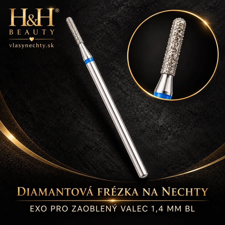 DIAMANTOVÁ FRÉZKA NA NECHTY EXO PRO ZAOBLENÝ VALEC 1,4MM BL