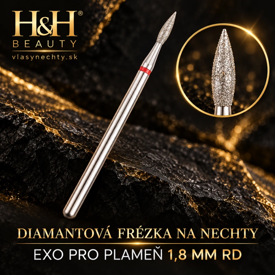 DIAMANTOVÁ FRÉZKA NA NECHTY EXO PRO PLAMEŇ 1,8MM RD