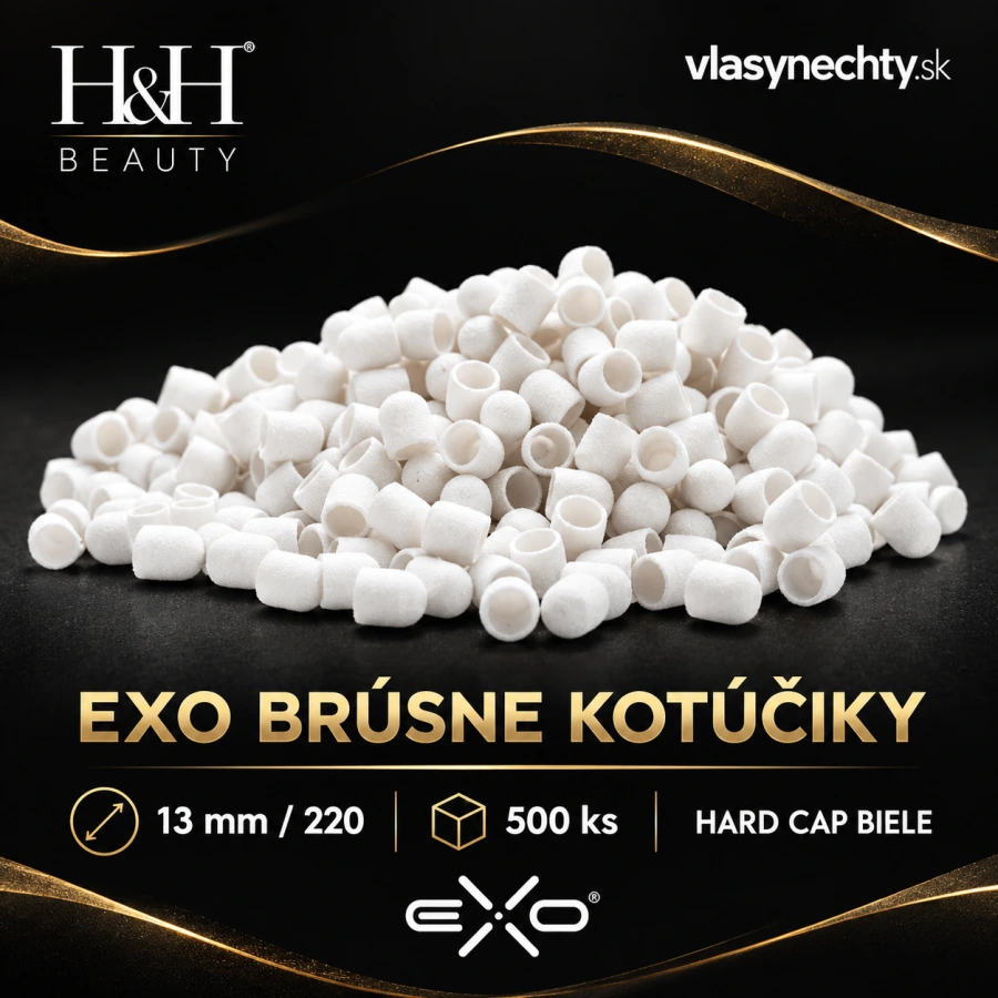 EXO BRÚSNE KOTÚČIKY 13mm/220 500 KS. HARD CAP BIELE