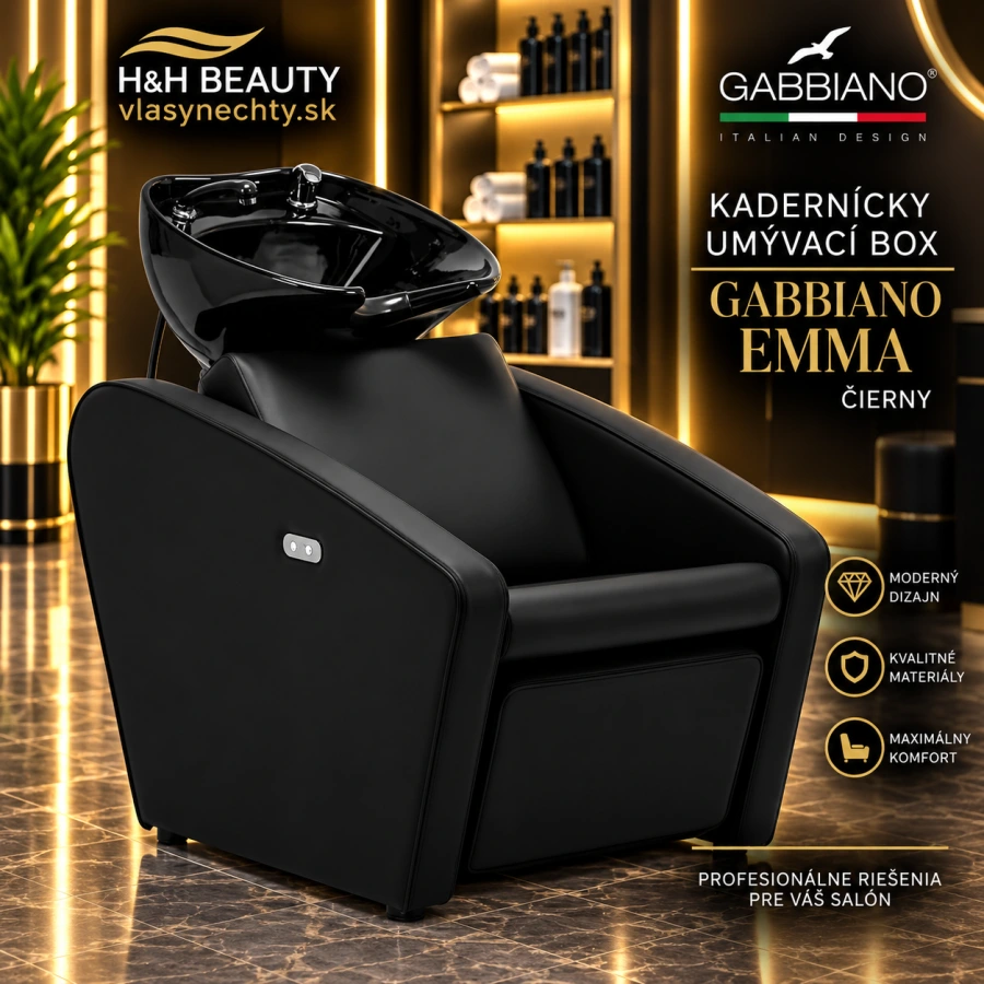 KADERNÍCKY UMÝVACÍ BOX GABBIANO EMMA čierny