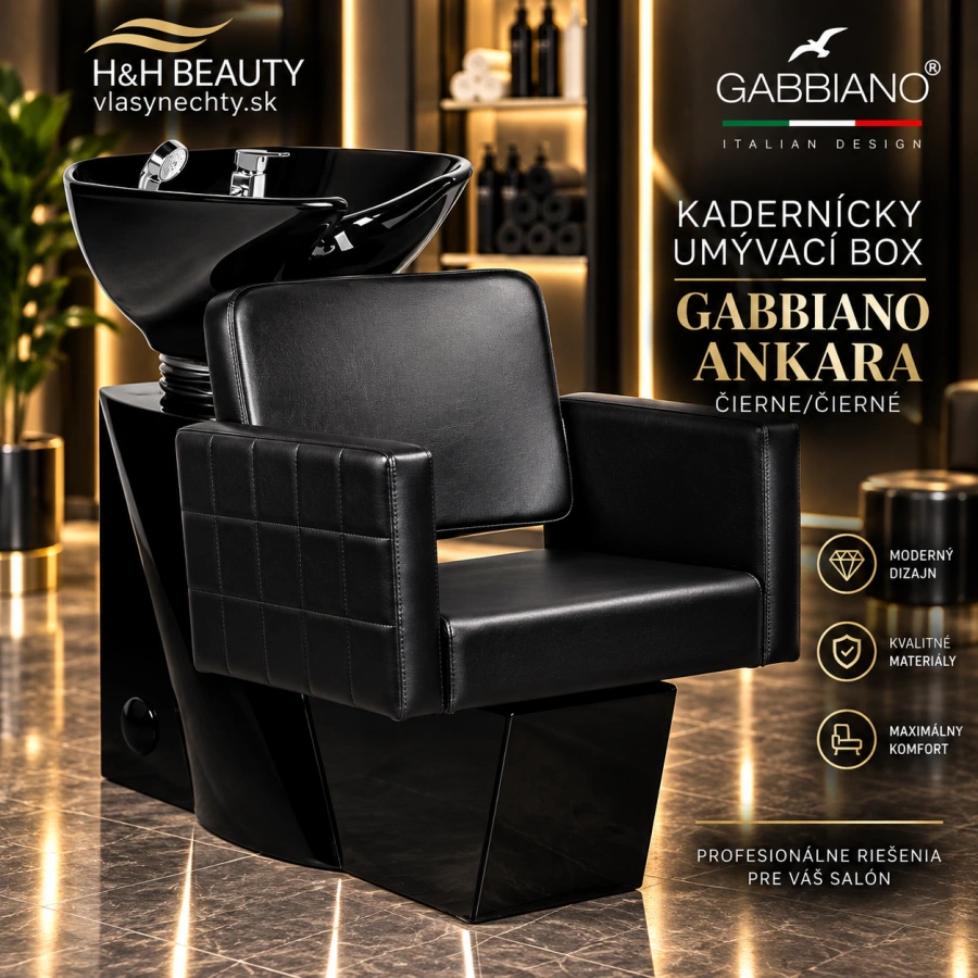 KADERNÍCKY UMÝVACÍ BOX GABBIANO ANKARA ČIERNE/ČIERNE