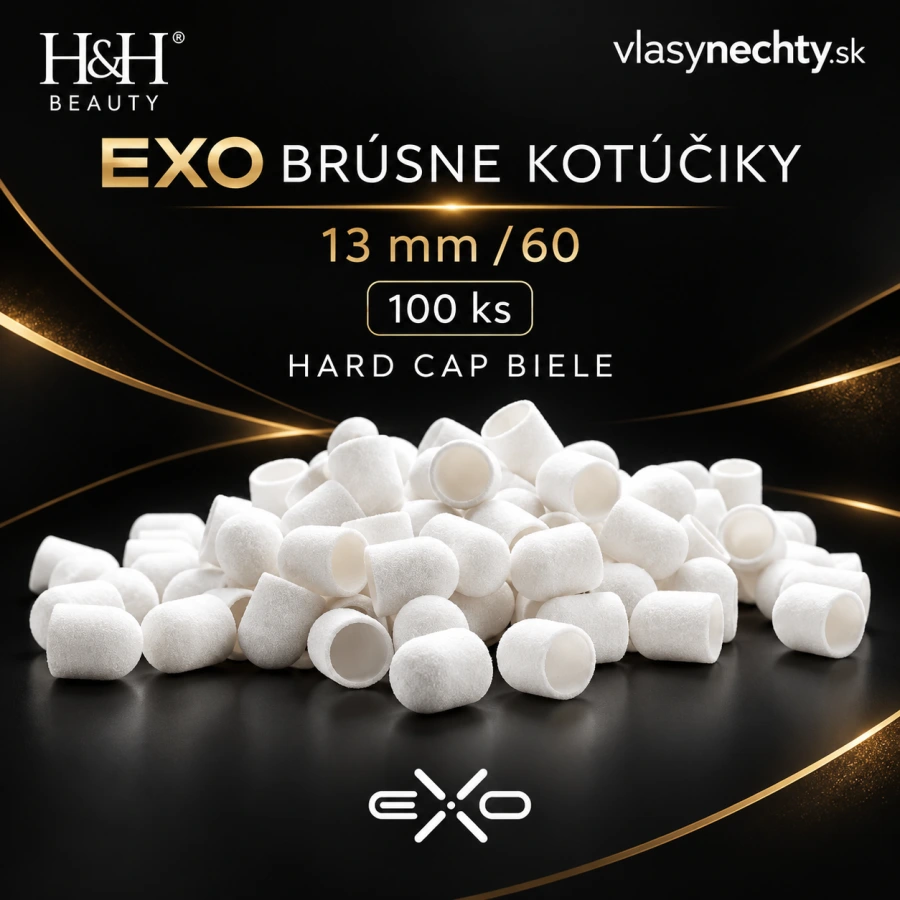 EXO BRÚSNE KOTÚČIKY 13mm/60 100 KS. HARD CAP BIELE