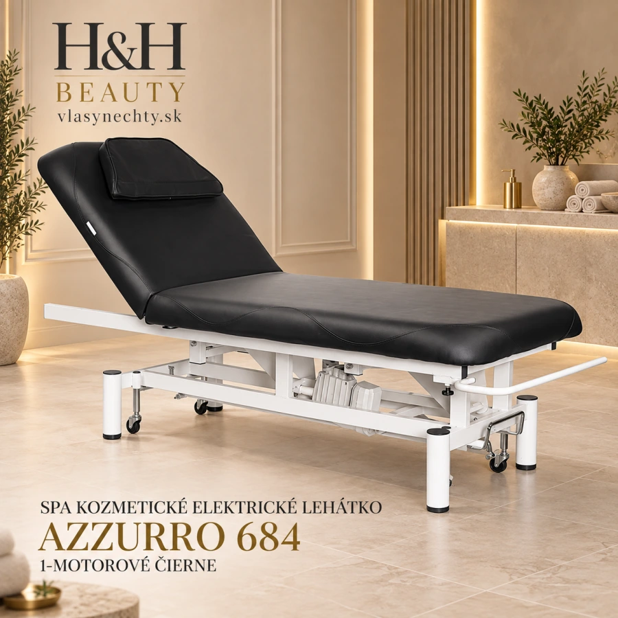 SPA KOZMETICKÉ ELEKTRICKÉ LEHÁTKO AZZURRO 684 1 MOTOROVÉ ČIERNE