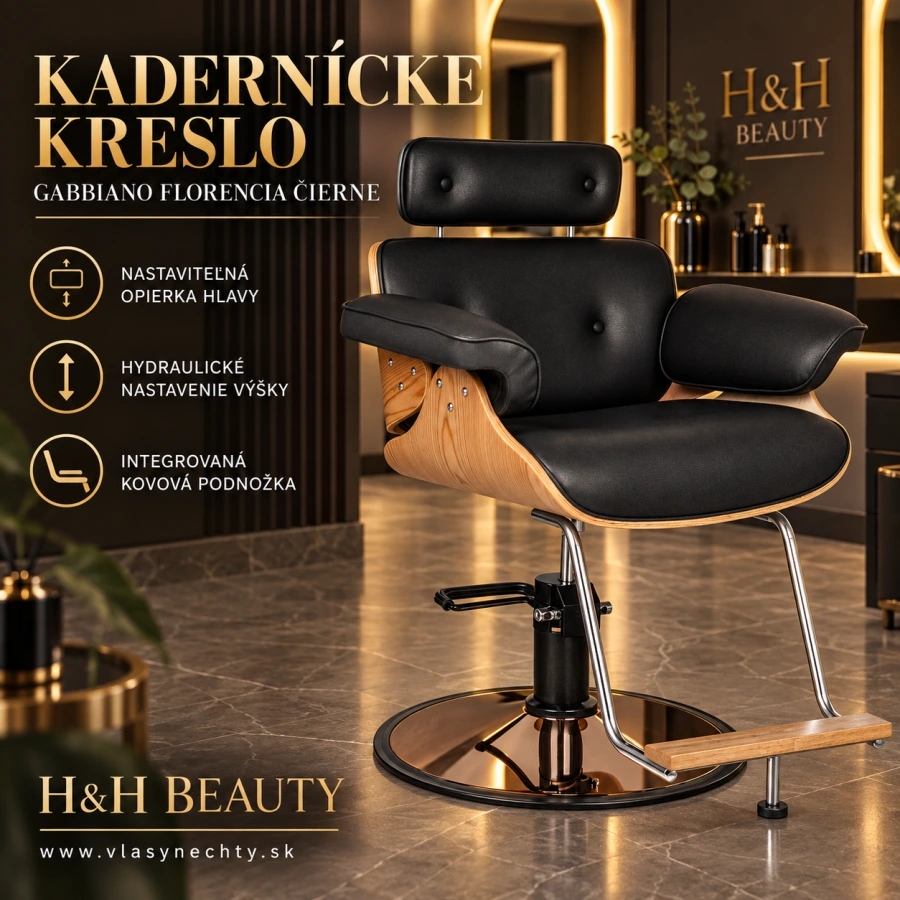 KADERNÍCKE KRESLO GABBIANO FLORENCIA ČIERNÉ