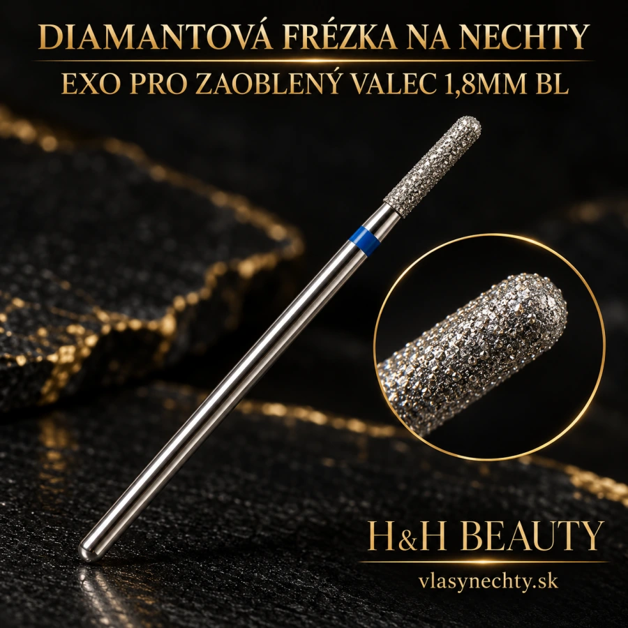 DIAMANTOVÁ FRÉZKA NA NECHTY EXO PRO ZAOBLENÝ VALEC 1,8MM BL