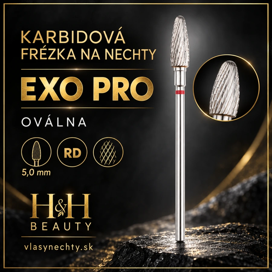KARBIDOVÁ FRÉZKA NA NECHTY EXO PRO OVALNÁ 5,0MM RD