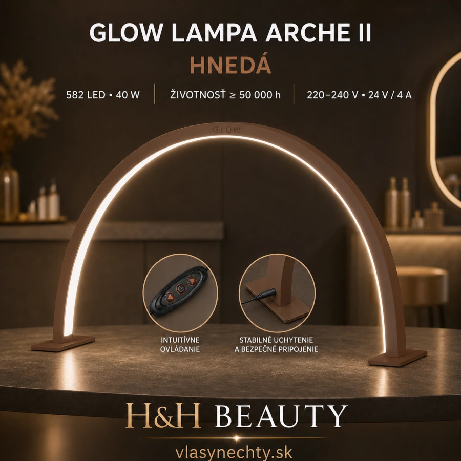 GLOW lampa ARCHE II hnedá