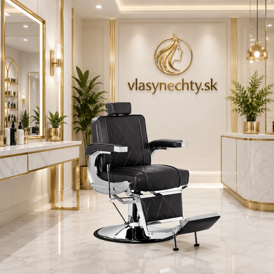 BARBERSKE KRESLO Hair System BM88066 HNEDÉ