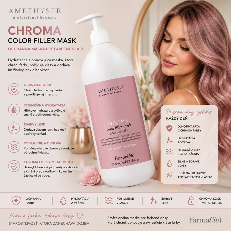 Farmavita AMETHYSTE CHROMA COLOR FILLER MASK 1000ml
