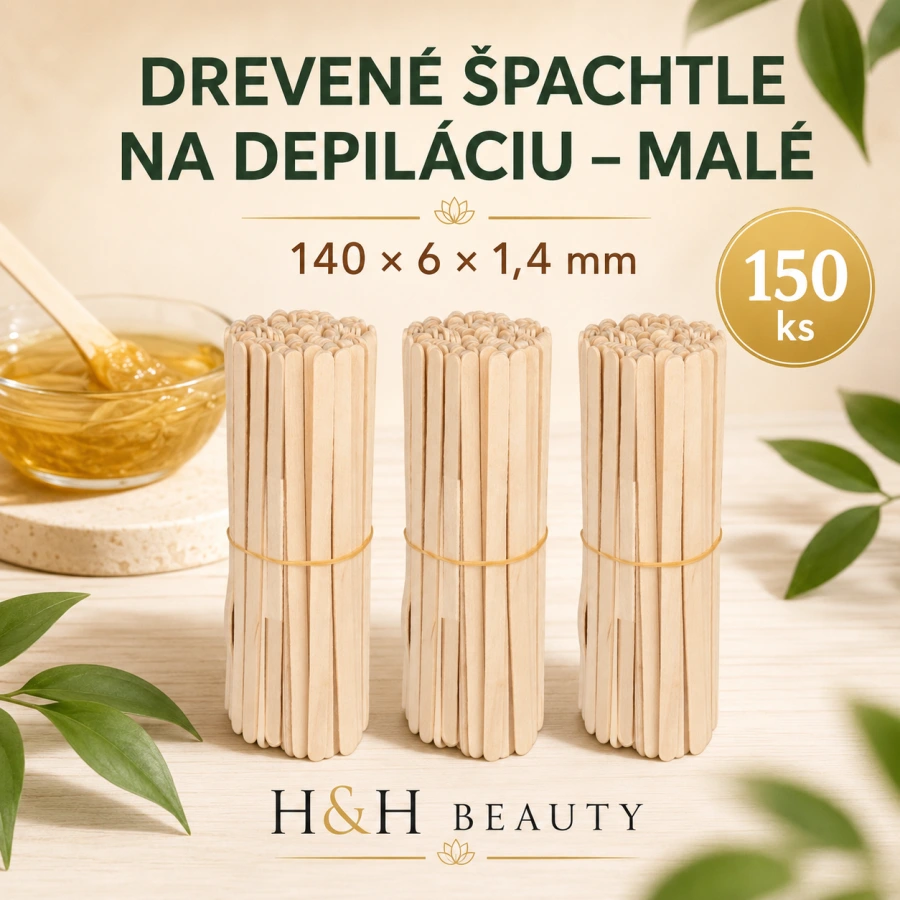 DREVENÉ ŠPACHTLE NA DEPILÁCIU MALÉ 140x6x1.4mm - 150 ks