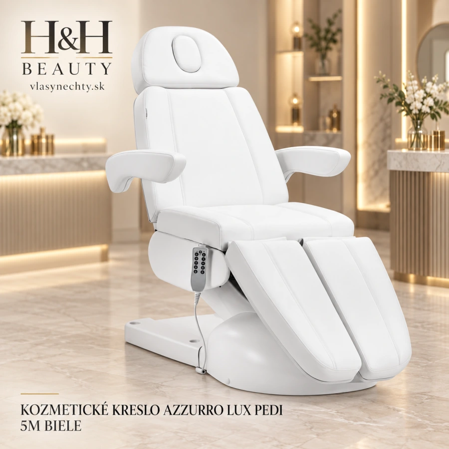 Kozmetické kreslo Azzurro Lux pedi 5m biele