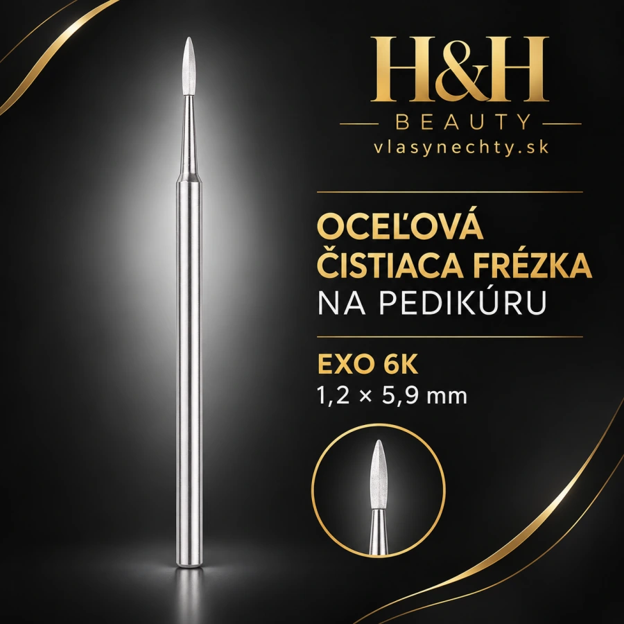 OCEĽOVÁ ČISTIACA FRÉZKA NA PEDIKÚRU EXO 6K 1,2x5,9MM NC