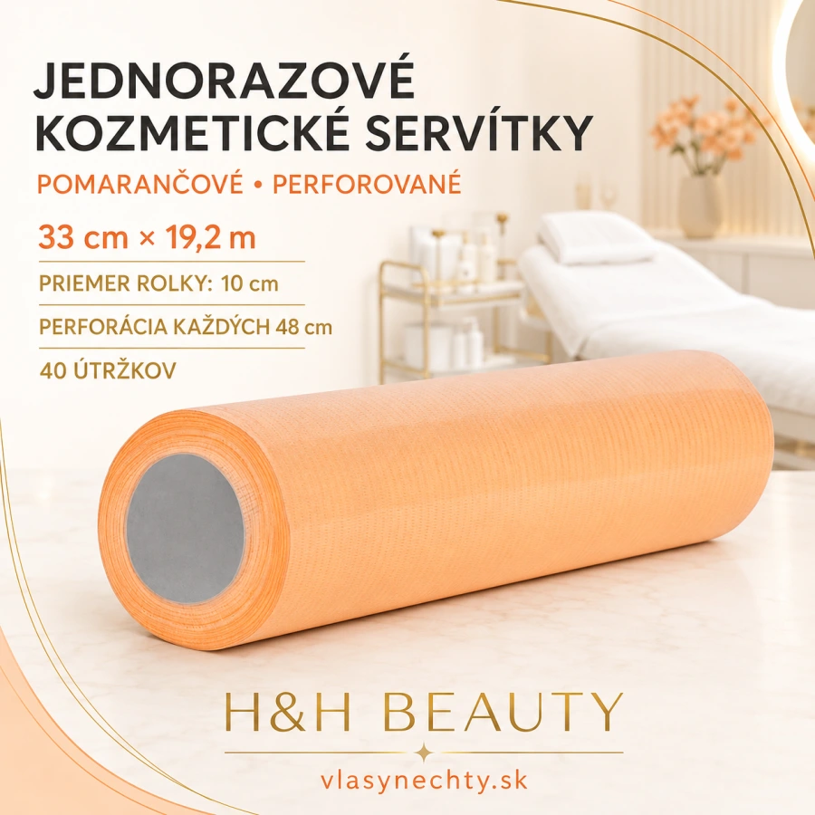 JEDNORÁZOVÉ KOZMETICKÉ SERVÍTKY POMARANČOVÉ