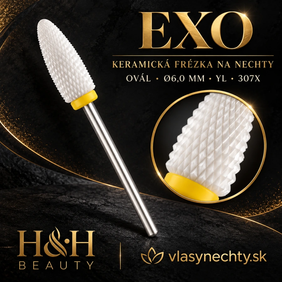 EXO KERAMICKÁ FRÉZKA NA NECHTY OVAL Ø6,0MM YL 307XF