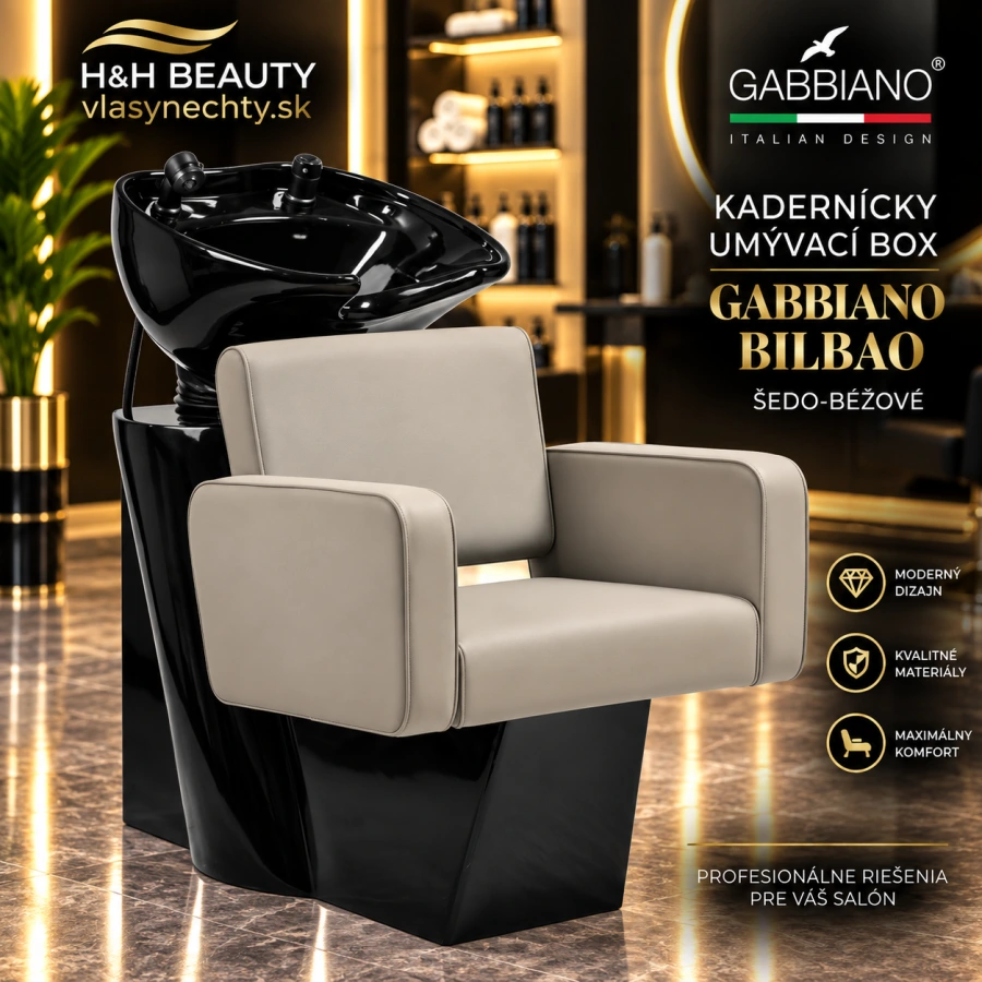 KADERNÍCKY UMÝVACÍ BOX GABBIANO Bilbao šedo-béžové