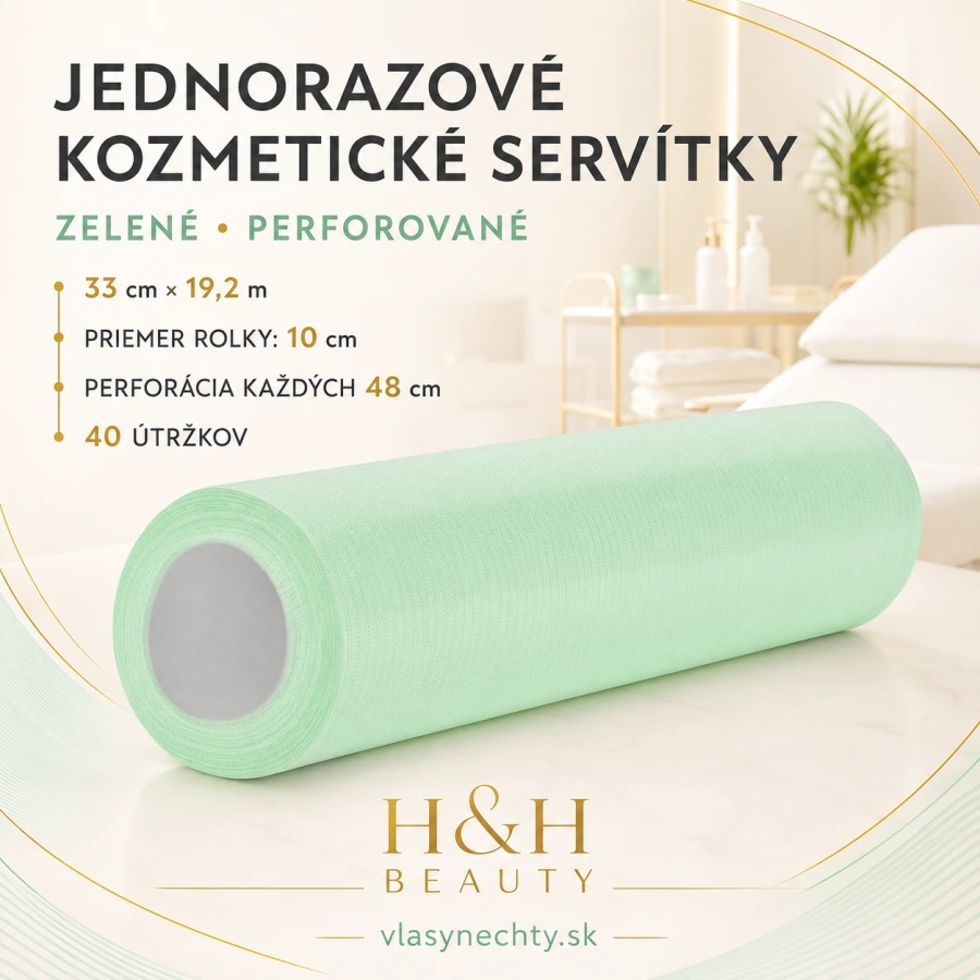 JEDNORÁZOVÉ KOZMETICKÉ SERVÍTKY ZELENÉ