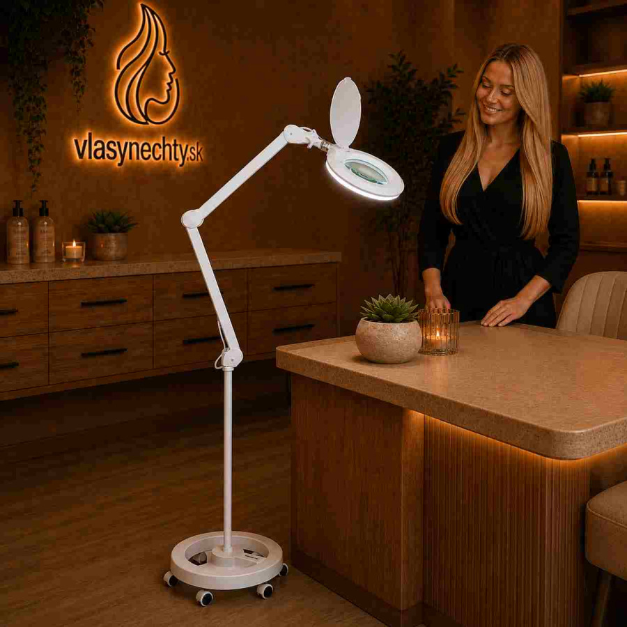 Lupa s osvetlením Elegante 6031, 60 LED SMD 3D, so stojanom, s nastaviteľnou intenzitou os