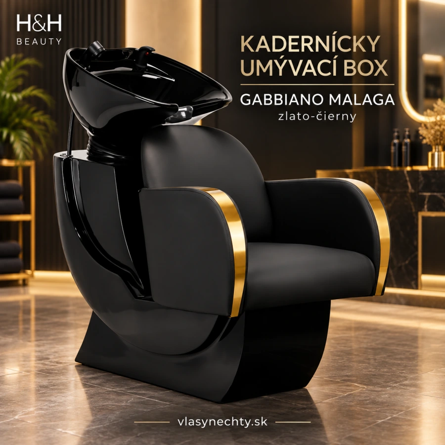KADERNÍCKY UMÝVACÍ BOX GABBIANO Malaga zlato čierný
