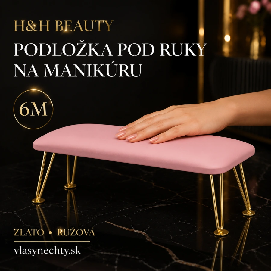 PODLOŽKA POD RUKY NA MANIKÚRU 6M ZLATO - RUŽOVA